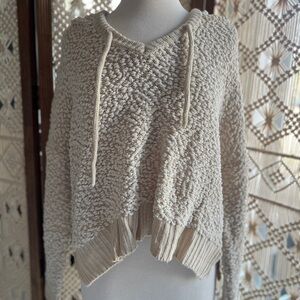 POL Cozy Cream Popcorn Knit Hoodie